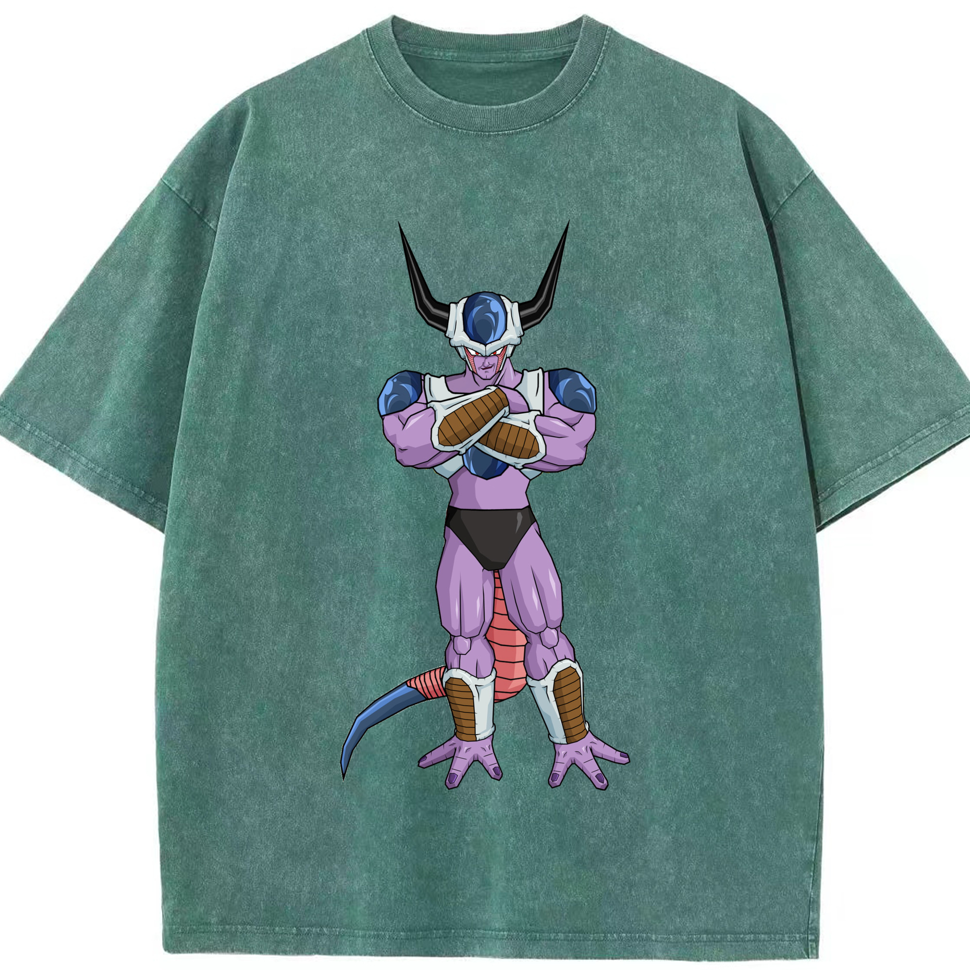 （画像用） ドラゴンボール フリーザ DRAGON BALL Frieza 綿100% ヴィンテージ風 半袖Tシャツ（フロントプリント）